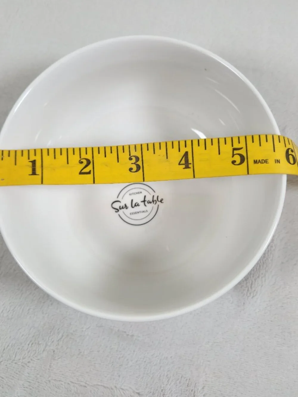 SUR LA TABLE Cereal Dessert Bowls 5.5 in White Fine Ceramic Set Of 4 NEW in Box